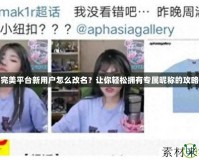 完美平臺新用戶怎么改名？讓你輕松擁有專屬昵稱的攻略