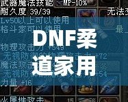 DNF柔道家用什么武器最好？全方位解析最佳武器選擇！