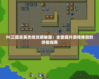 FC三國志英杰傳攻略秘籍：全面提升游戲體驗的終極指南