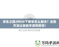 求生之路2MOD下載慢怎么解決？這些方法讓你暢享游戲體驗！