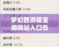 夢幻西游藏寶閣網(wǎng)站入口在哪？揭秘一站式游戲裝備交易平臺！
