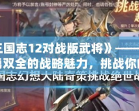 《三國志12對戰(zhàn)版武將》——感受智勇雙全的戰(zhàn)略魅力，挑戰(zhàn)你的極限思維！