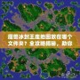 魔獸冰封王座地圖放在哪個(gè)文件夾？全攻略揭秘，助你暢玩自定義地圖！