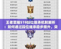 王者榮耀S19段位繼承機(jī)制解析：如何通過段位繼承穩(wěn)步提升，突破自我？