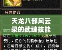 天龍八部風(fēng)云錄的武魂技能書揭秘：助你快速提升戰(zhàn)力，踏上俠客之路