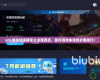 LOL美服加速器怎么設(shè)置路徑，提升游戲體驗(yàn)的必備技巧！