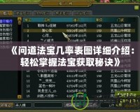 《問(wèn)道法寶幾率表圖詳細(xì)介紹：輕松掌握法寶獲取秘訣》
