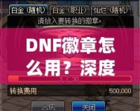 DNF徽章怎么用？深度解析徽章系統，助你在地下城冒險更輕松