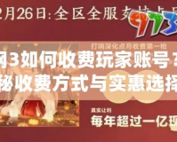 劍網(wǎng)3如何收費玩家賬號？揭秘收費方式與實惠選擇