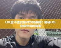 LOL盒子查戰(zhàn)績(jī)對(duì)方知道嗎？揭秘LOL戰(zhàn)績(jī)查詢的秘密
