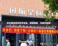 夢幻西游如何世界說話，輕松暢聊，溝通無障礙！