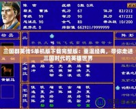 三國群英傳5單機版下載完整版：重溫經(jīng)典，帶你走進三國時代的英雄世界