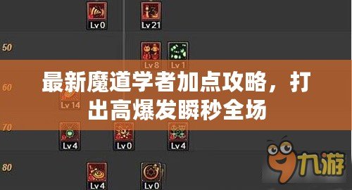 最新魔道學者加點攻略，打出高爆發瞬秒全場