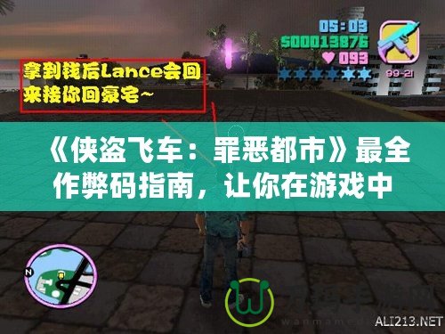 《俠盜飛車：罪惡都市》最全作弊碼指南，讓你在游戲中如魚得水！