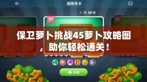 保衛(wèi)蘿卜挑戰(zhàn)45蘿卜攻略圖，助你輕松通關！