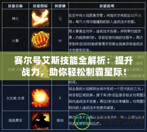 賽爾號艾斯技能全解析：提升戰力，助你輕松制霸星際！