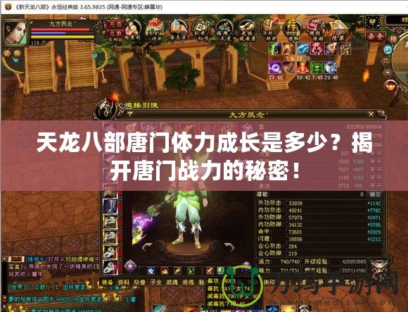 天龍八部唐門體力成長(zhǎng)是多少？揭開唐門戰(zhàn)力的秘密！