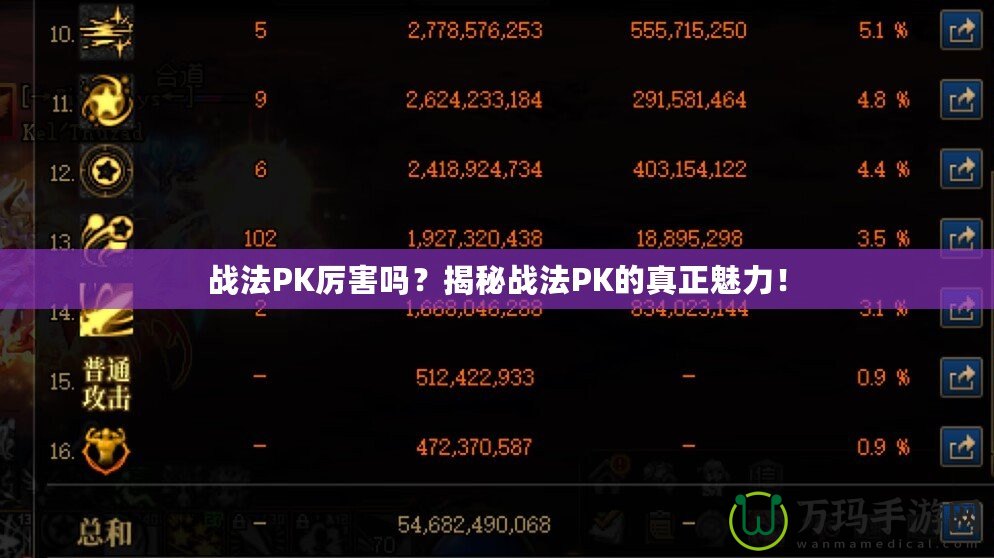 戰法PK厲害嗎？揭秘戰法PK的真正魅力！
