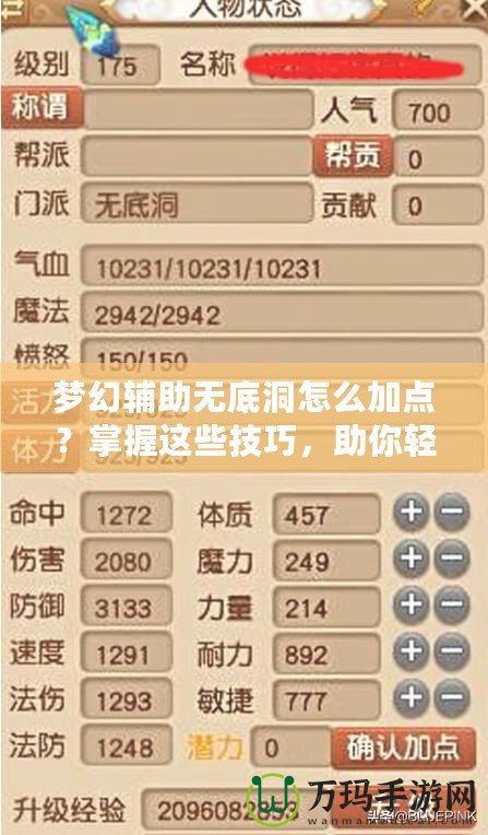 夢幻輔助無底洞怎么加點(diǎn)？掌握這些技巧，助你輕松提升實(shí)力！