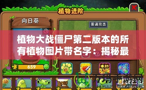 植物大戰(zhàn)僵尸第二版本的所有植物圖片帶名字：揭秘最強(qiáng)植物陣容！