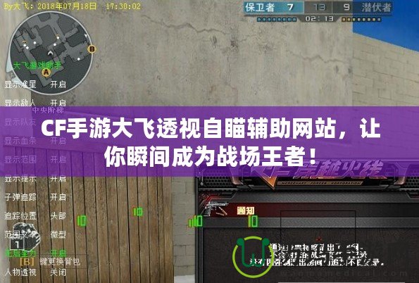 CF手游大飛透視自瞄輔助網(wǎng)站，讓你瞬間成為戰(zhàn)場(chǎng)王者！