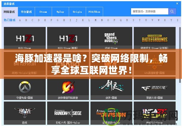 海豚加速器是啥？突破網絡限制，暢享全球互聯網世界！