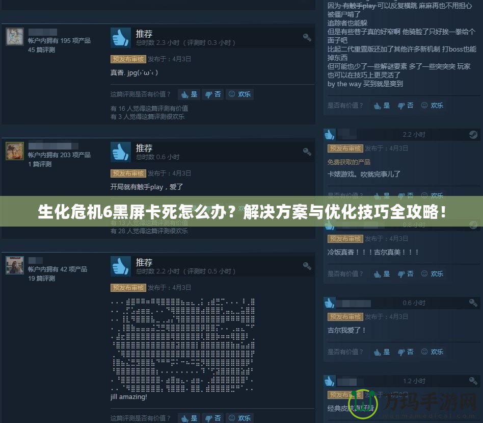 生化危機(jī)6黑屏卡死怎么辦？解決方案與優(yōu)化技巧全攻略！