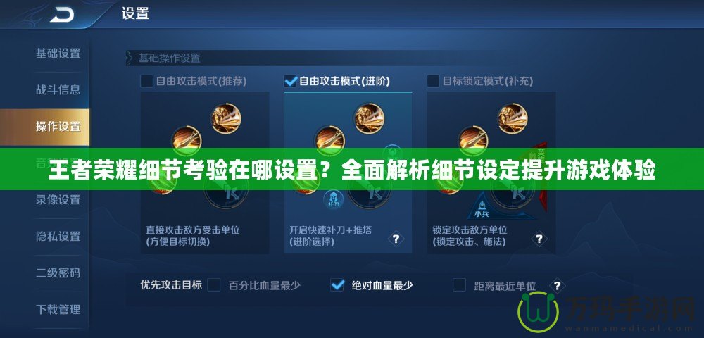 王者榮耀細(xì)節(jié)考驗(yàn)在哪設(shè)置？全面解析細(xì)節(jié)設(shè)定提升游戲體驗(yàn)