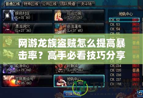 網(wǎng)游龍族盜賊怎么提高暴擊率？高手必看技巧分享！
