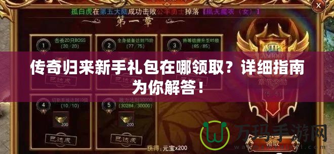 傳奇歸來新手禮包在哪領(lǐng)取？詳細(xì)指南為你解答！