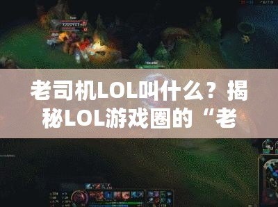 老司機(jī)LOL叫什么？揭秘LOL游戲圈的“老司機(jī)”稱(chēng)號(hào)！