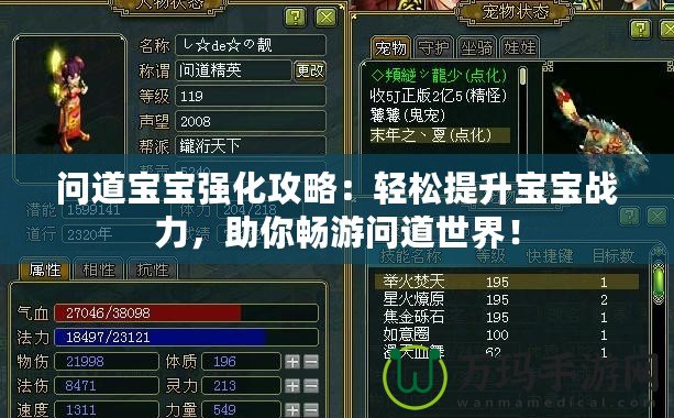 問道寶寶強化攻略：輕松提升寶寶戰力，助你暢游問道世界！