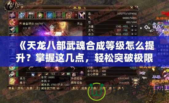 《天龍八部武魂合成等級怎么提升？掌握這幾點，輕松突破極限！》