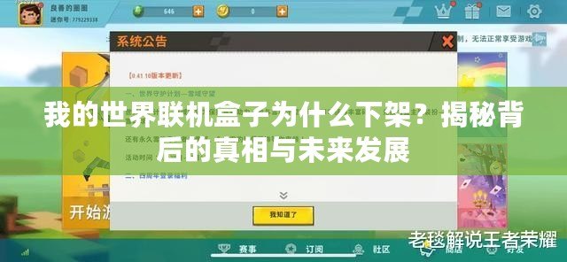 我的世界聯機盒子為什么下架？揭秘背后的真相與未來發展
