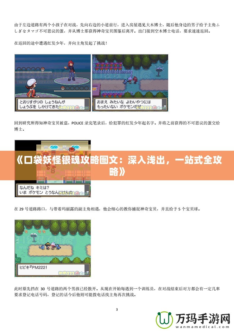《口袋妖怪銀魂攻略圖文：深入淺出，一站式全攻略》
