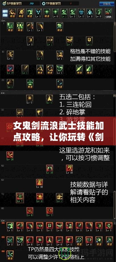 女鬼劍流浪武士技能加點攻略，讓你玩轉(zhuǎn)《劍靈》！