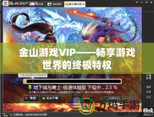 金山游戲VIP——暢享游戲世界的終極特權