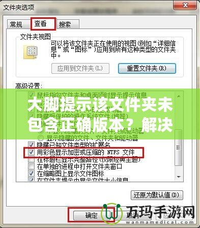 大腳提示該文件夾未包含正確版本？解決方案全解析，助你輕松應對