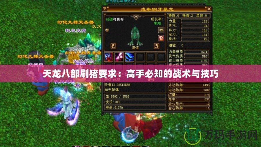 天龍八部刷豬要求：高手必知的戰術與技巧