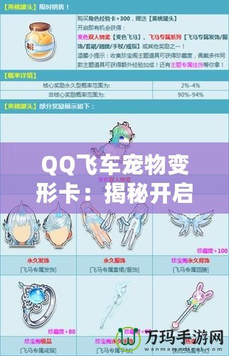 QQ飛車寵物變形卡：揭秘開啟神秘寵物變身的道具！