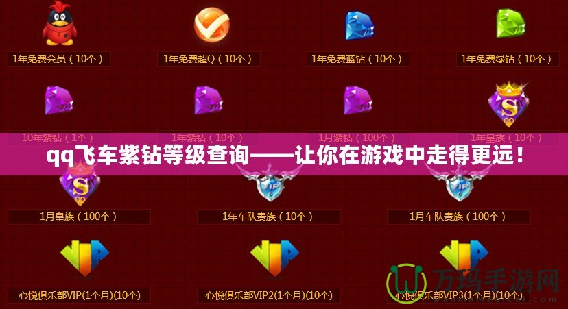 qq飛車紫鉆等級查詢——讓你在游戲中走得更遠！
