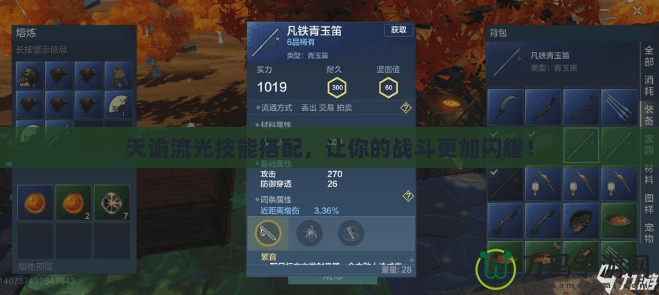 天諭流光技能搭配，讓你的戰斗更加閃耀！