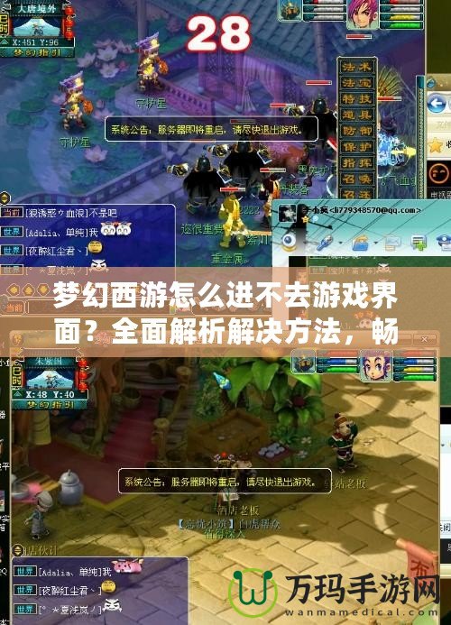 夢幻西游怎么進不去游戲界面？全面解析解決方法，暢享游戲樂趣