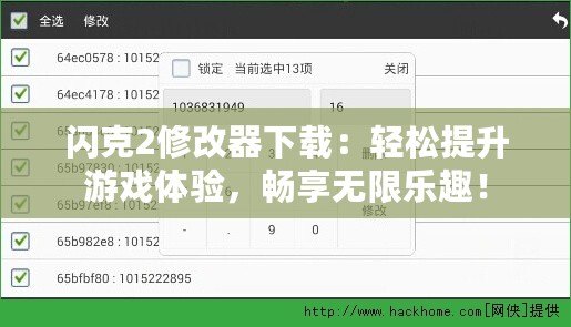 閃克2修改器下載：輕松提升游戲體驗(yàn)，暢享無限樂趣！