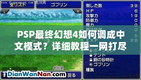 PSP最終幻想4如何調(diào)成中文模式？詳細教程一網(wǎng)打盡！