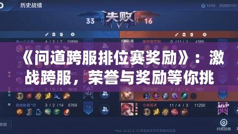 《問(wèn)道跨服排位賽獎(jiǎng)勵(lì)》：激戰(zhàn)跨服，榮譽(yù)與獎(jiǎng)勵(lì)等你挑戰(zhàn)