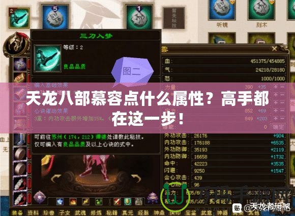 天龍八部慕容點什么屬性？高手都在這一步！