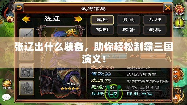 張遼出什么裝備，助你輕松制霸三國(guó)演義！