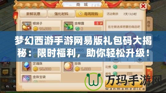 夢幻西游手游網(wǎng)易版禮包碼大揭秘：限時福利，助你輕松升級！
