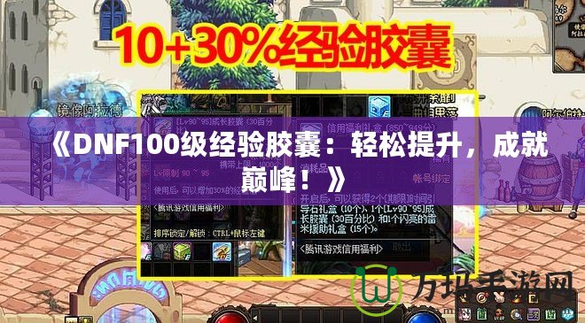 《DNF100級經驗膠囊：輕松提升，成就巔峰！》